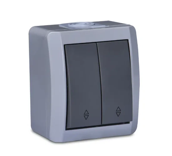 Ключ девиаторен сериен схема 6-10А пком открит монтаж сив IP54 Nora Mutlusan.png